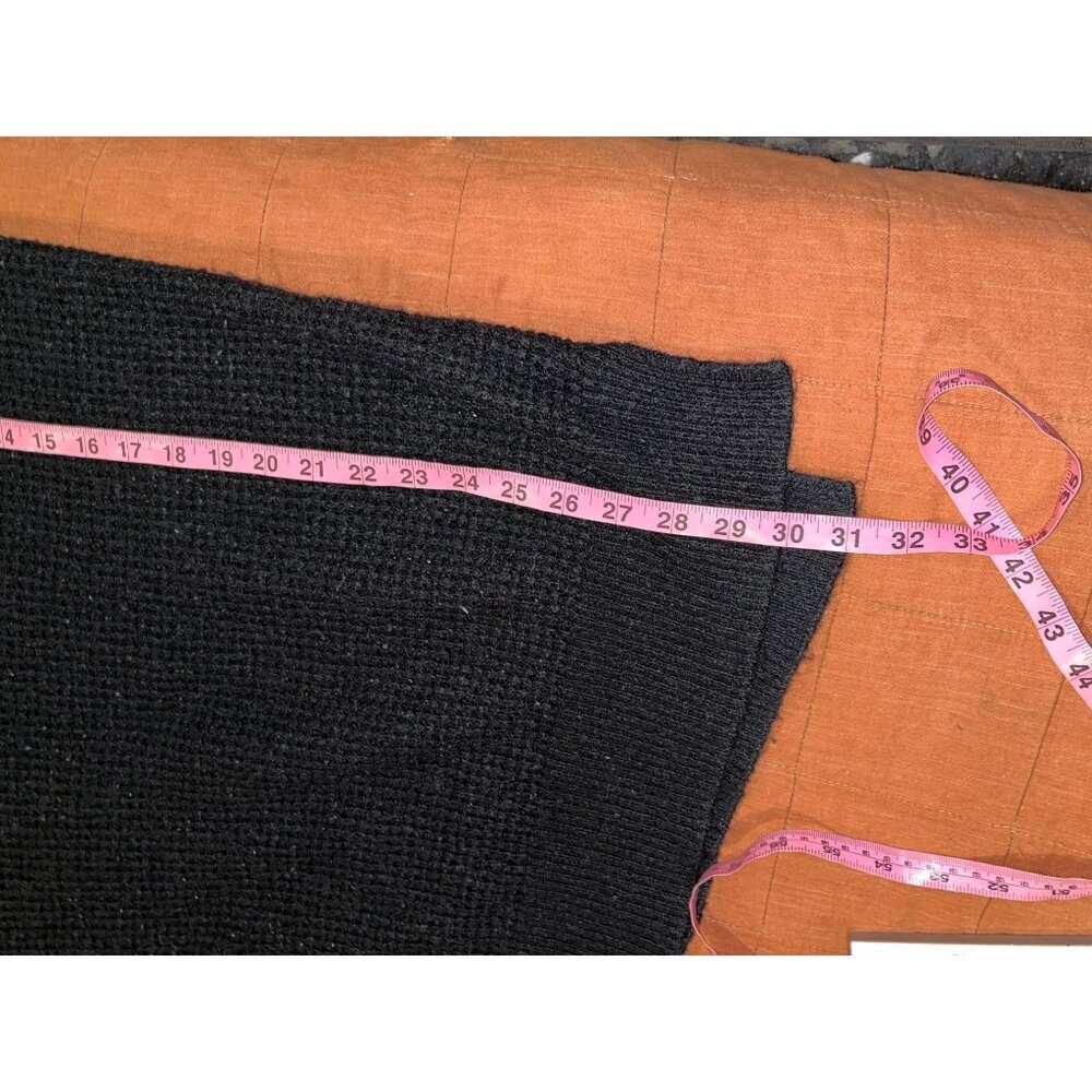 Free People Black Knit Oversized V-Neck Pullover Sweater Women's Size XS/S - Picture 8 of 10